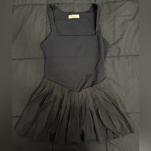 Black Sleeveless Tennis Dress